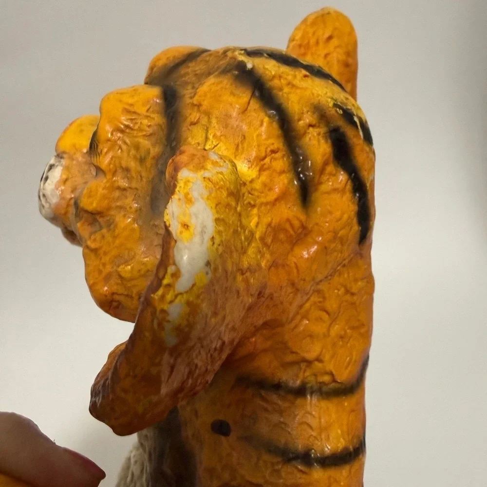 Vintage Large Resin Tiger Figurine – Retro Jungle Cat Décor -‎ not a toy